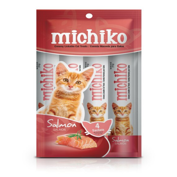 Snack para gatos Michiko x 4 sobres Salmon 56 Gr