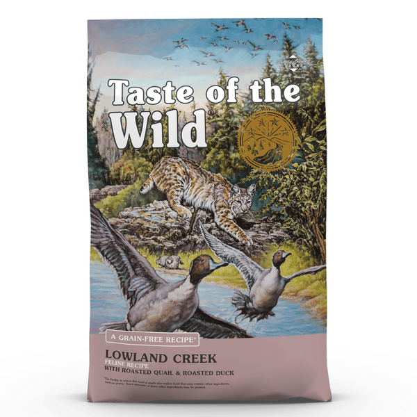 Alimento para gatos Taste Of The Wild Grain Free Lowland Creek Codorniz y Pato
