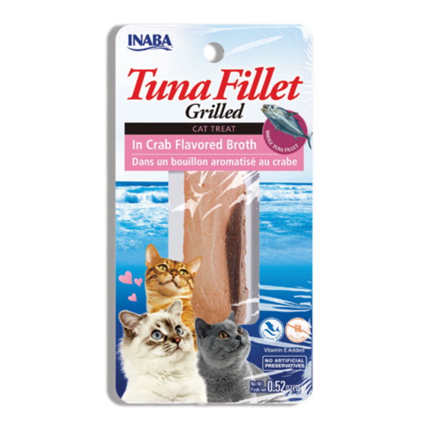 Snack para gatos Inaba Filete de atún en Caldo de Cangrejo 15gr