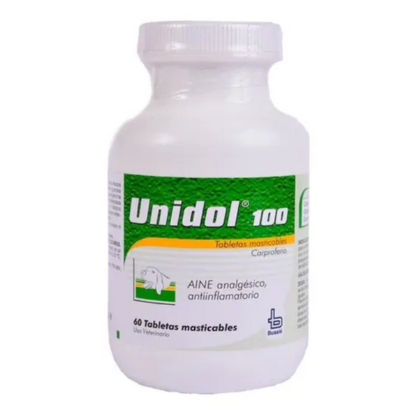 Analgésico y Antiinflamatorio para perros y gatos Unidol 100 mg